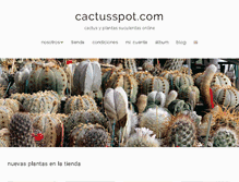 Tablet Screenshot of cactusspot.com
